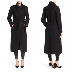 Kenneth Cole Asymmetrical Belted Maxi Coat
